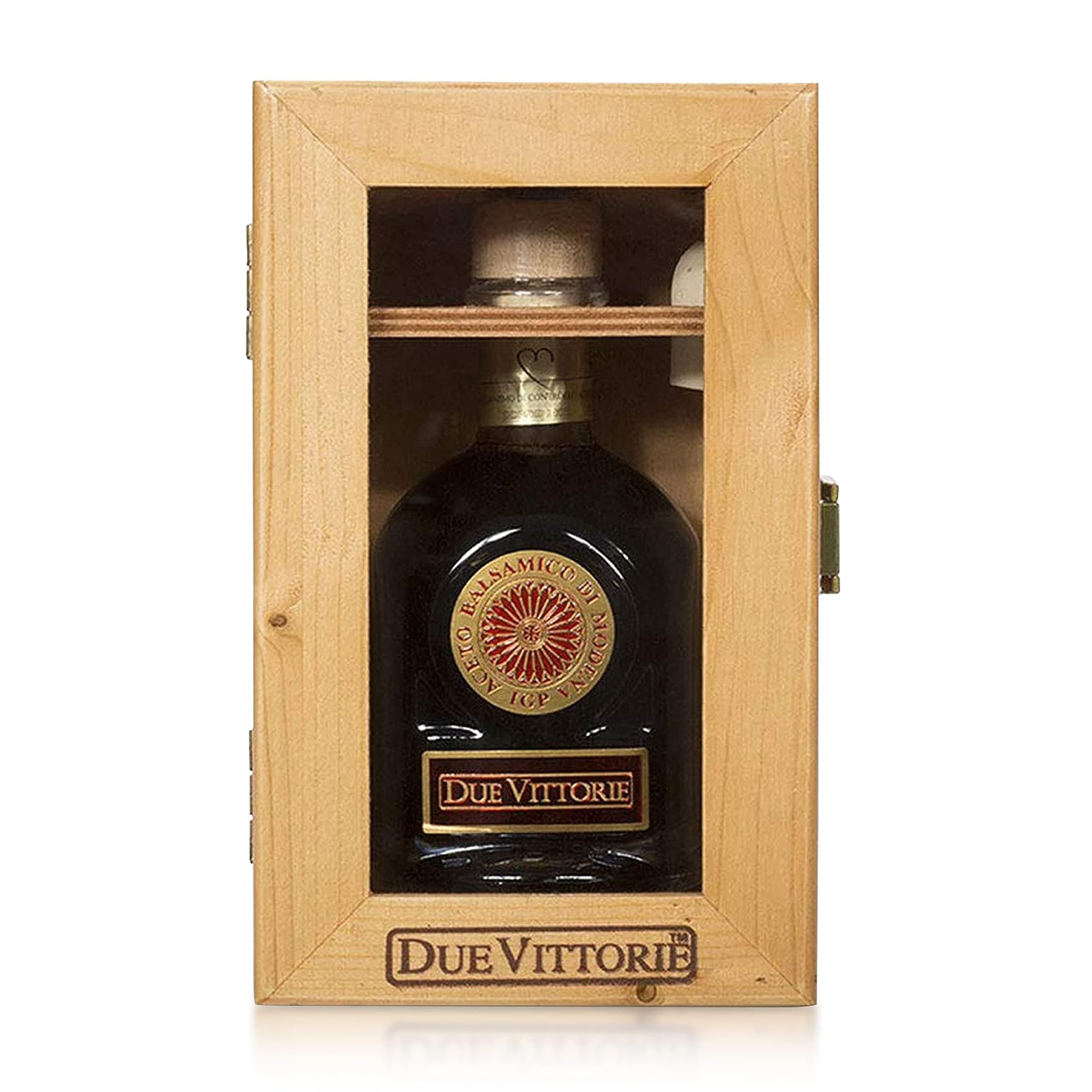 Oro Gold Premium Edition Balsamic Vinegar Gift Set With Cork Pourer and Wooden Gift Box - Oak Barrel Aged Balsamic Vinegar of Modena - 8.45 fl oz