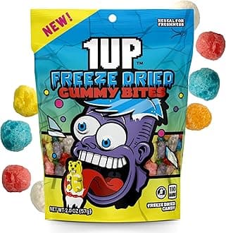 1UP Freeze Dried Gummy Bites by Faze Rug- 2 Oz, Case of 10