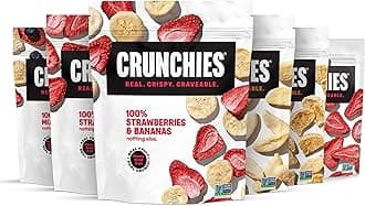 Freeze-Dried Fruit Variety Packs, 100% All Natural Crispy Fruit, Non GMO and Kosher, Resealable Freeze Dried Fruit Snack Bags, Pack of 6 (5 Flavor Variety Pack)