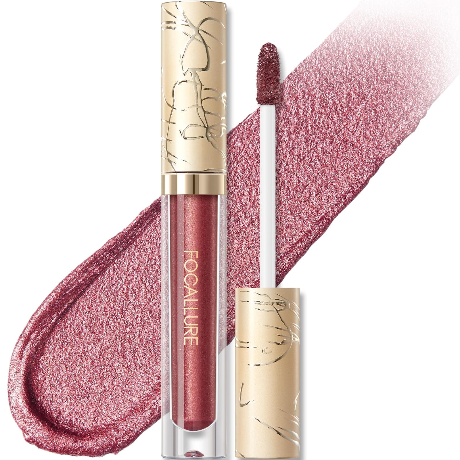 Metallic Liquid Lipstick,Non Stick Cup Lip Gloss,High Impact Lip Color with Transfer-proof Wear,Long Lasting & Waterproof Lipstick Makeup for Women,Love Galore