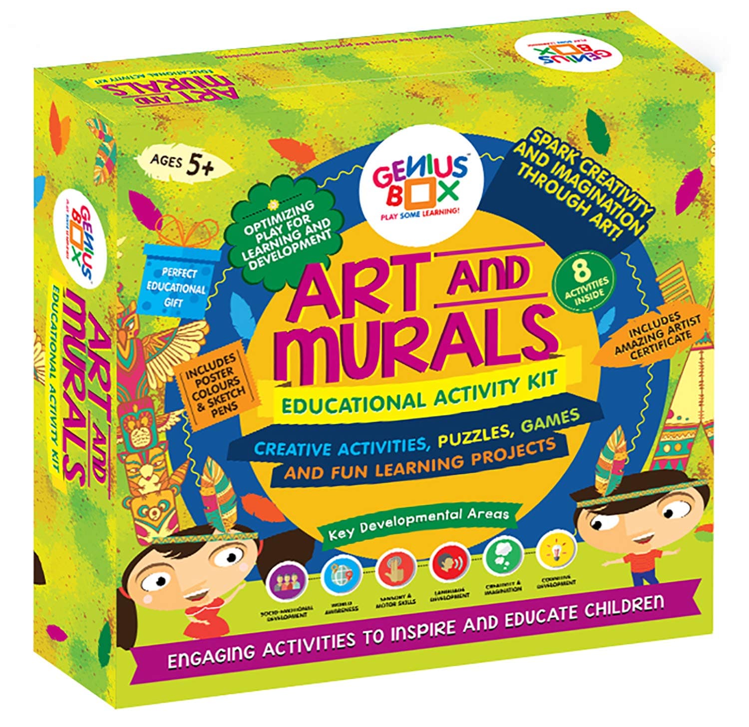 Genius Box - Play some Learning Educational Toy for 5+ Year Age: Art and Murals DIY, Activity Kit, Kit, Educational Kit, STEM Toy