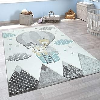 Paco HomeChildren's Rug, Modern Children's Room Pastel Rug, Cute 3D Animal Motifs, Size:140x200 cm