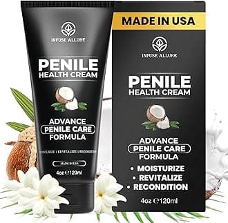 Men's Intimate Comfort Cream - Hydrating Personal Care Moisturizer for Dryness & Chafing Relief - Non-Greasy, Fast Absorbing Below The Belt Lotion 4oz 120ml