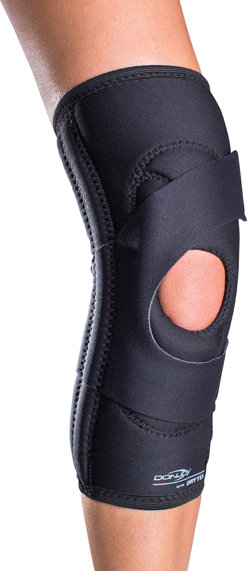 Drytex Lateral J Buttress Universal Design Patella Knee Support Brace with Aluminum Hinge for Right Leg (Large, Black)