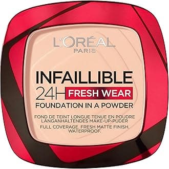 Infallible 24H Fresh Wear Foundation in a Powder, 180 Rose Sand, 9g | Waterproof, sweatproof & transferproof formulation | 24H long-lasting, unshakable foundation