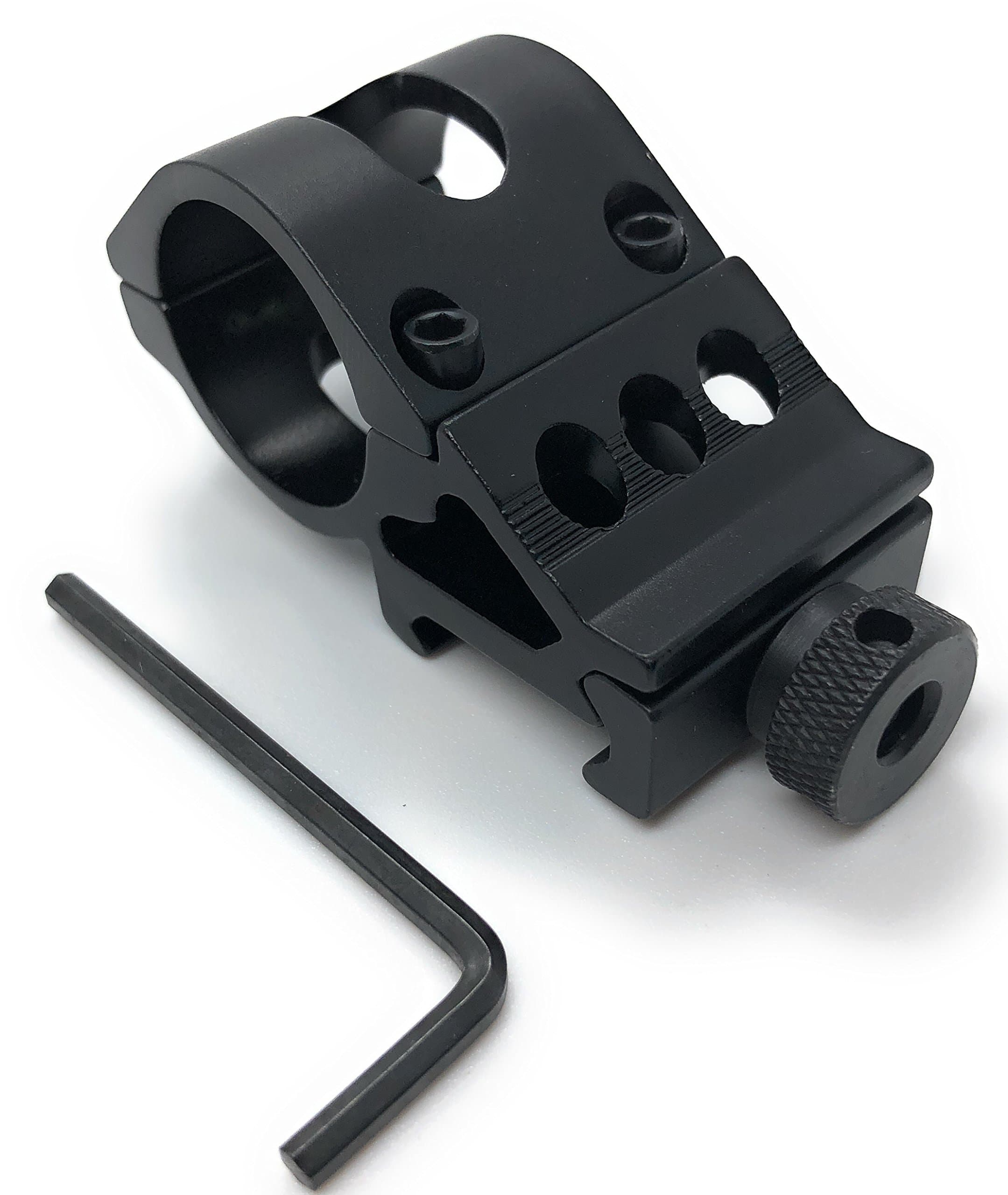 Dagger Defense Offset Picatinny Rail Mount (knurled knob) for Flashlight, Scope or Laser, 25mm