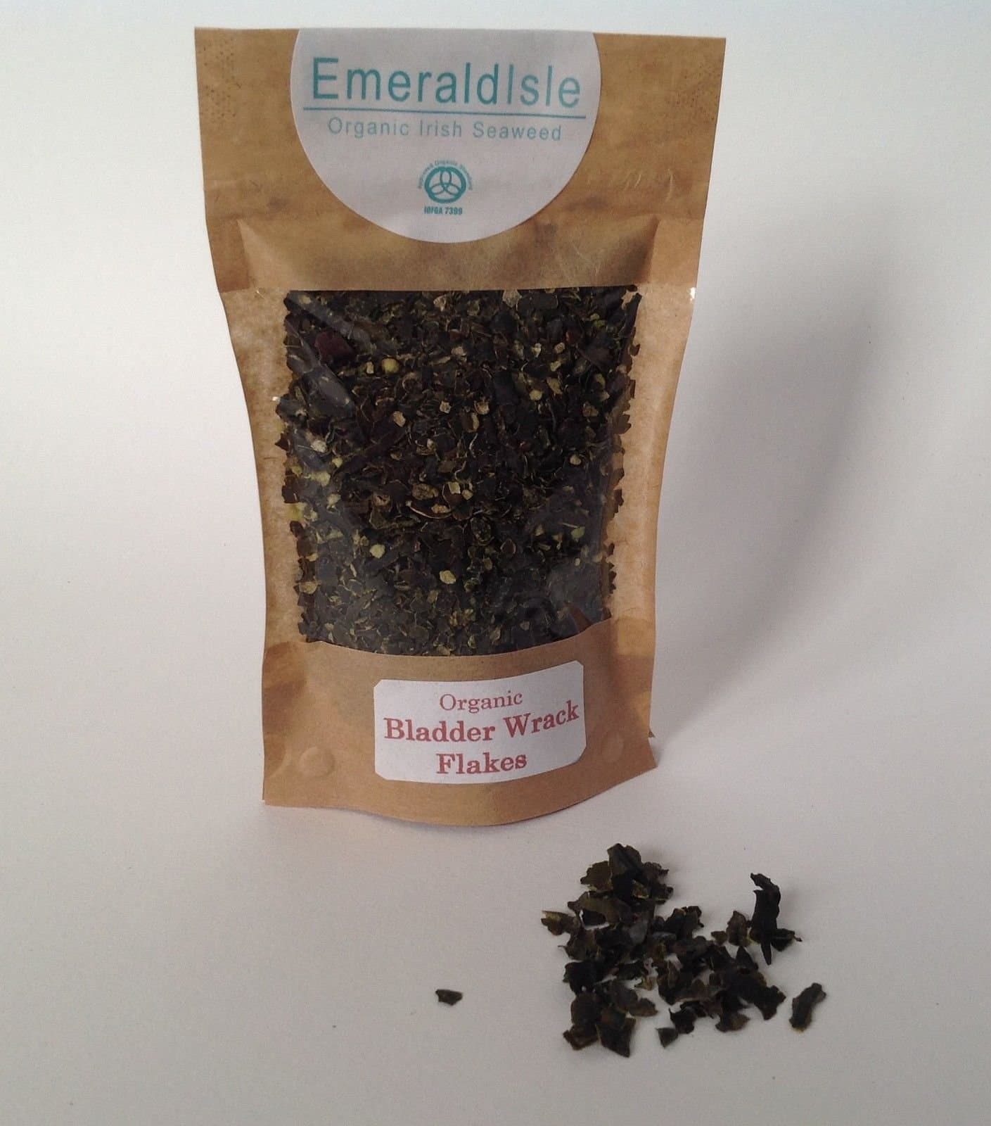 Organic Seaweed Flakes Granules Herbs, Bladder wrack, Salt replacement, (Bladderwrack 100g)