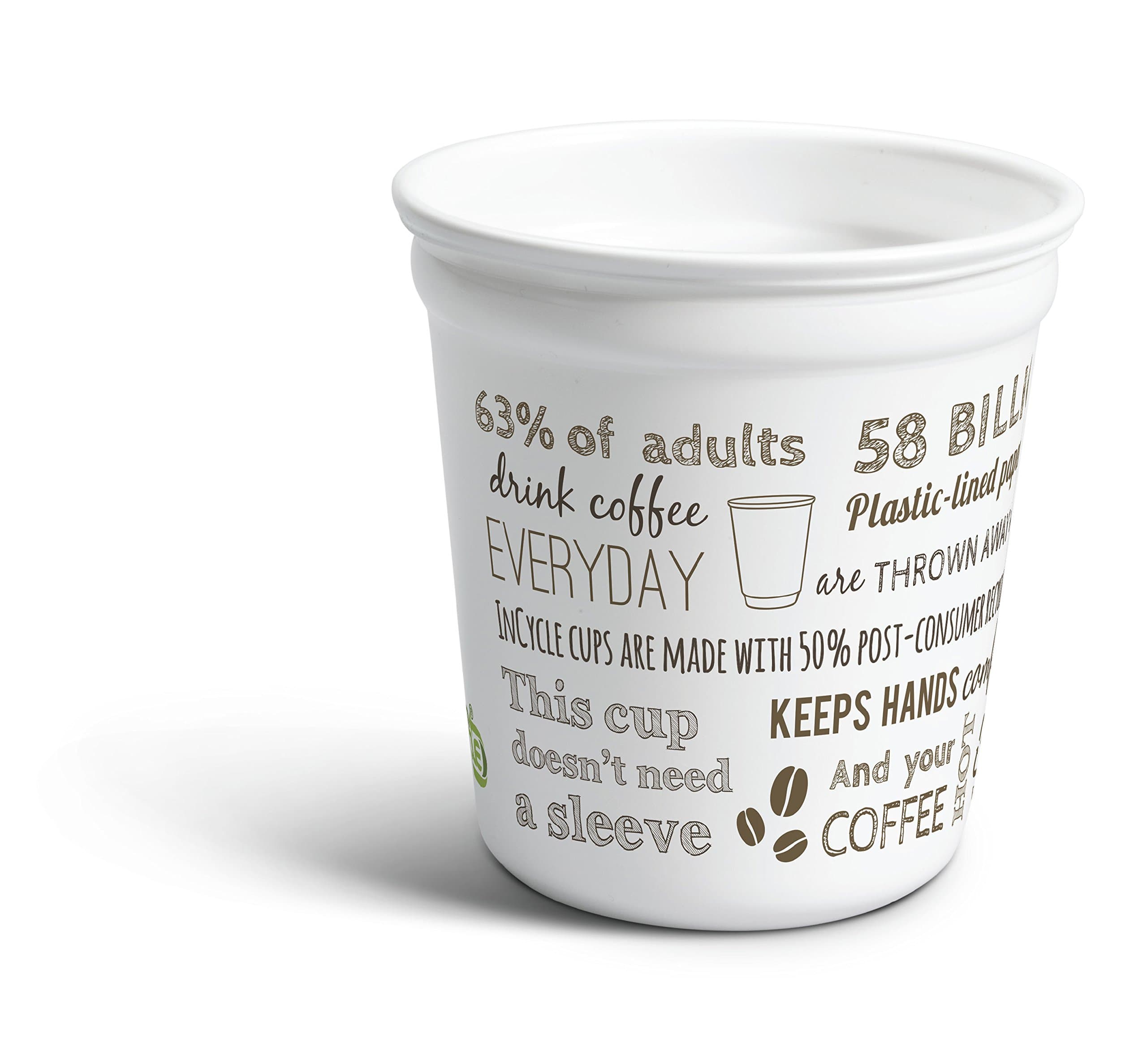 InCycle Cup 8oz InCycle Insulating Hot/Cold Cup - Typography Print (1 Sleeve of 23)