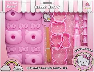 Handstand Kitchen Hello Kitty 21-Pc Baking Party Set with Cupcake Mold, Cookie Cutters and More - Retired