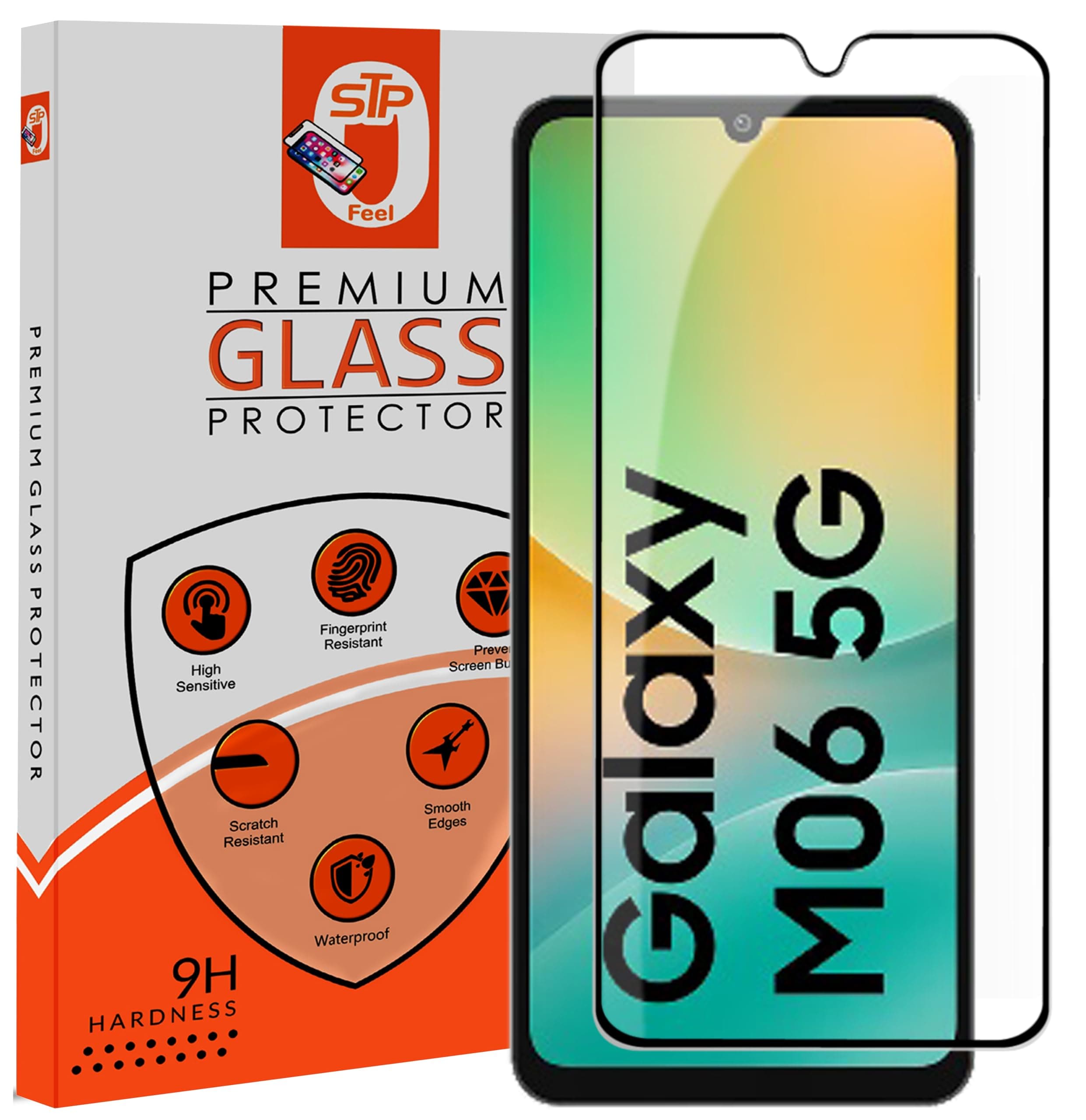 Premium HD+ Tempered Glass Screen Protector Guard Compatible For Samsung Galaxy M06 5G / A06 5G / F06 5G (6.74 Inch, 1 Pack) | Edge to Edge Coverage With Easy installation kit for Smartphone