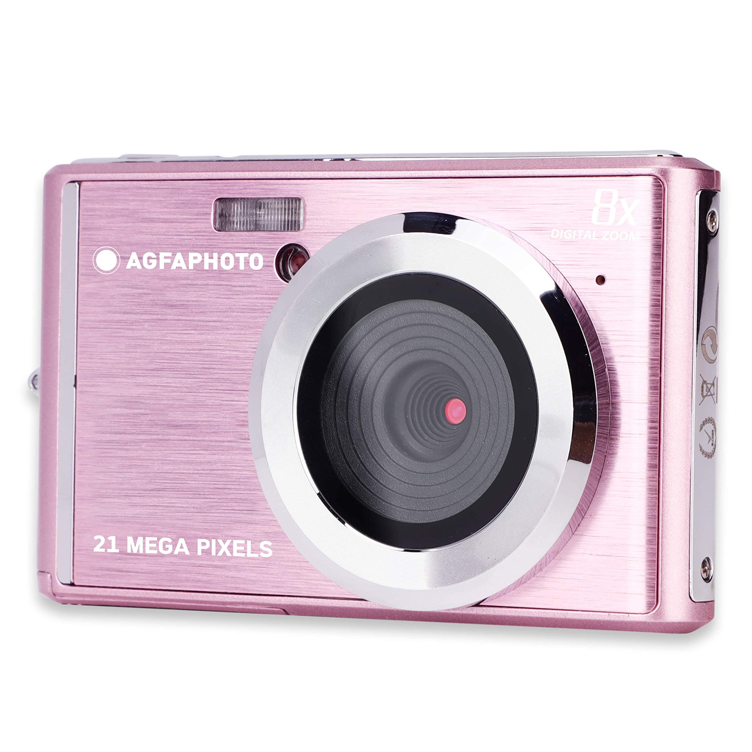 AGFA Photo Vintage Digital Camera – 21MP Compact Point & Shoot, Y2K Digicam Aesthetic, 2.4” LCD Screen, 8X Zoom, HD Video, Rechargeable Battery, Portable Travel Camera