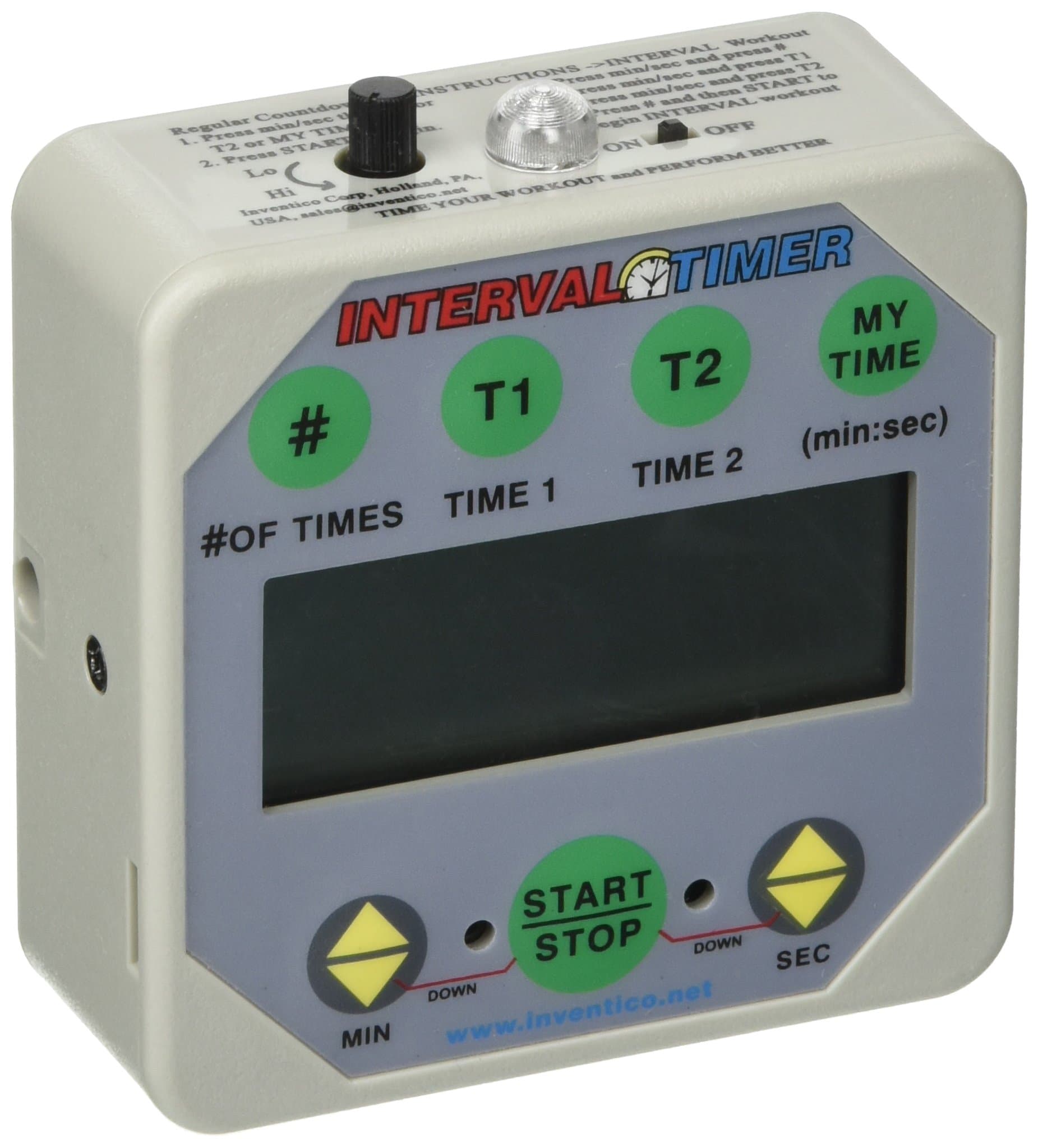 Interval Workout Timer TMR05-B Black with Loudness Control: Boxing, Wrestling, Martial Arts, MMA, HIIT, Endurance, Strength, Fitness