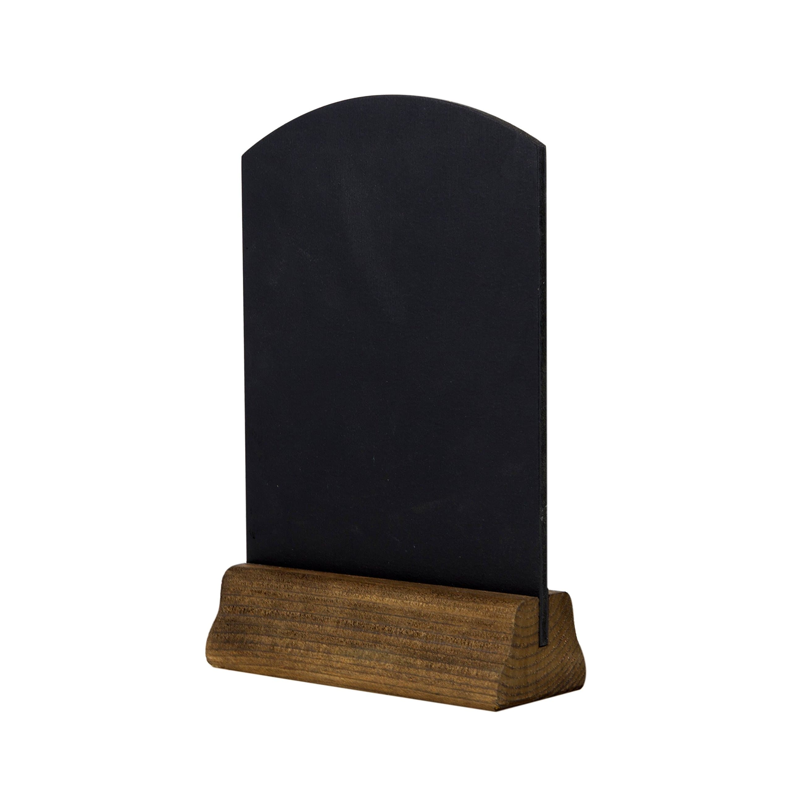 Table Top Chalkboard with Plinth, Wood, Rustic Brown, (A5) 23 x 15 x 4 cm WC125F