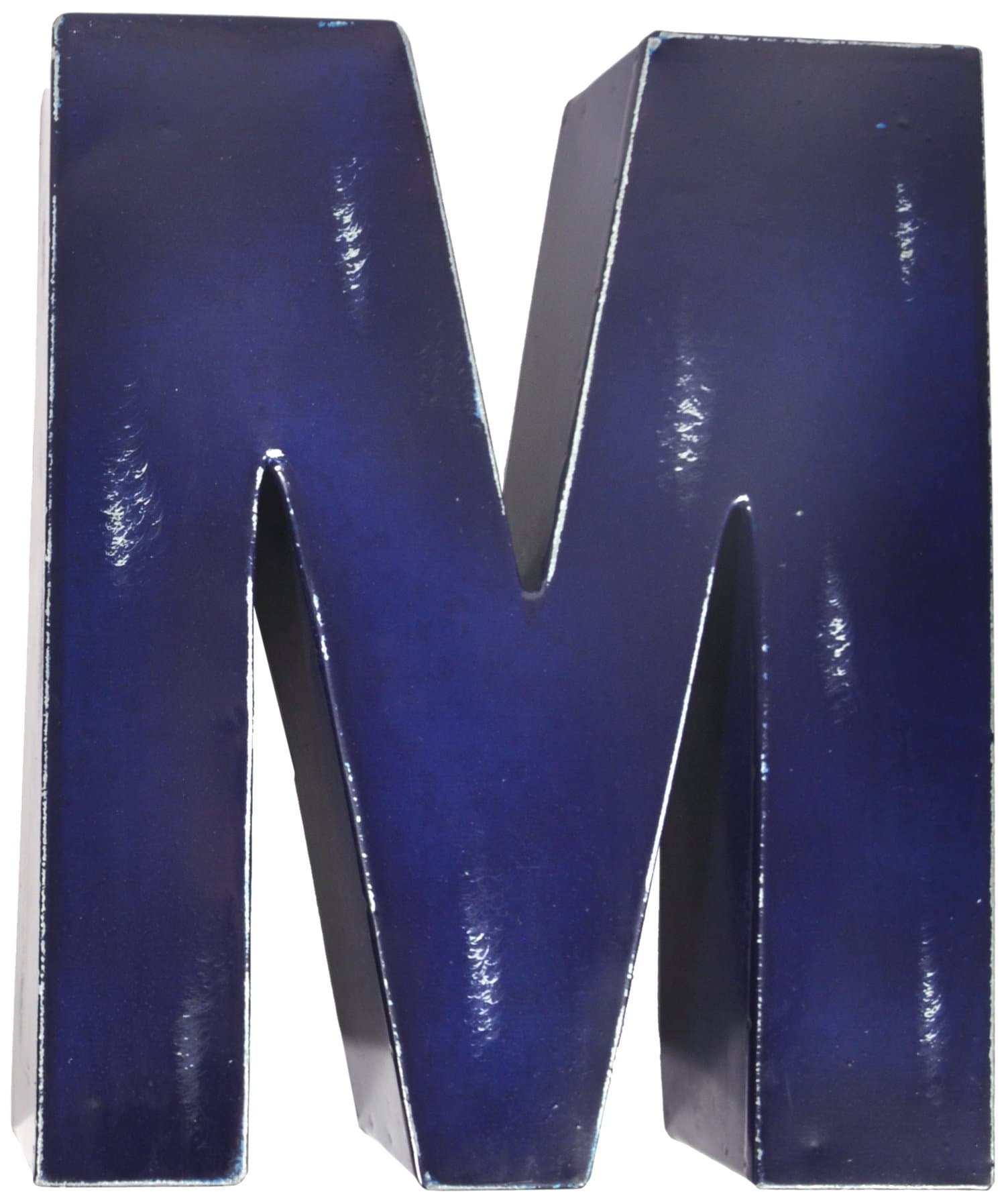 Sansarif 12-Inch Solid Letter Wall Hanging, Capital M, Royal Blue
