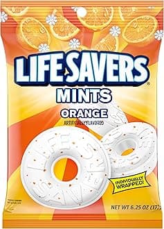 Orange Mints Candy Bag, 6.25 ounce (12 Packs)