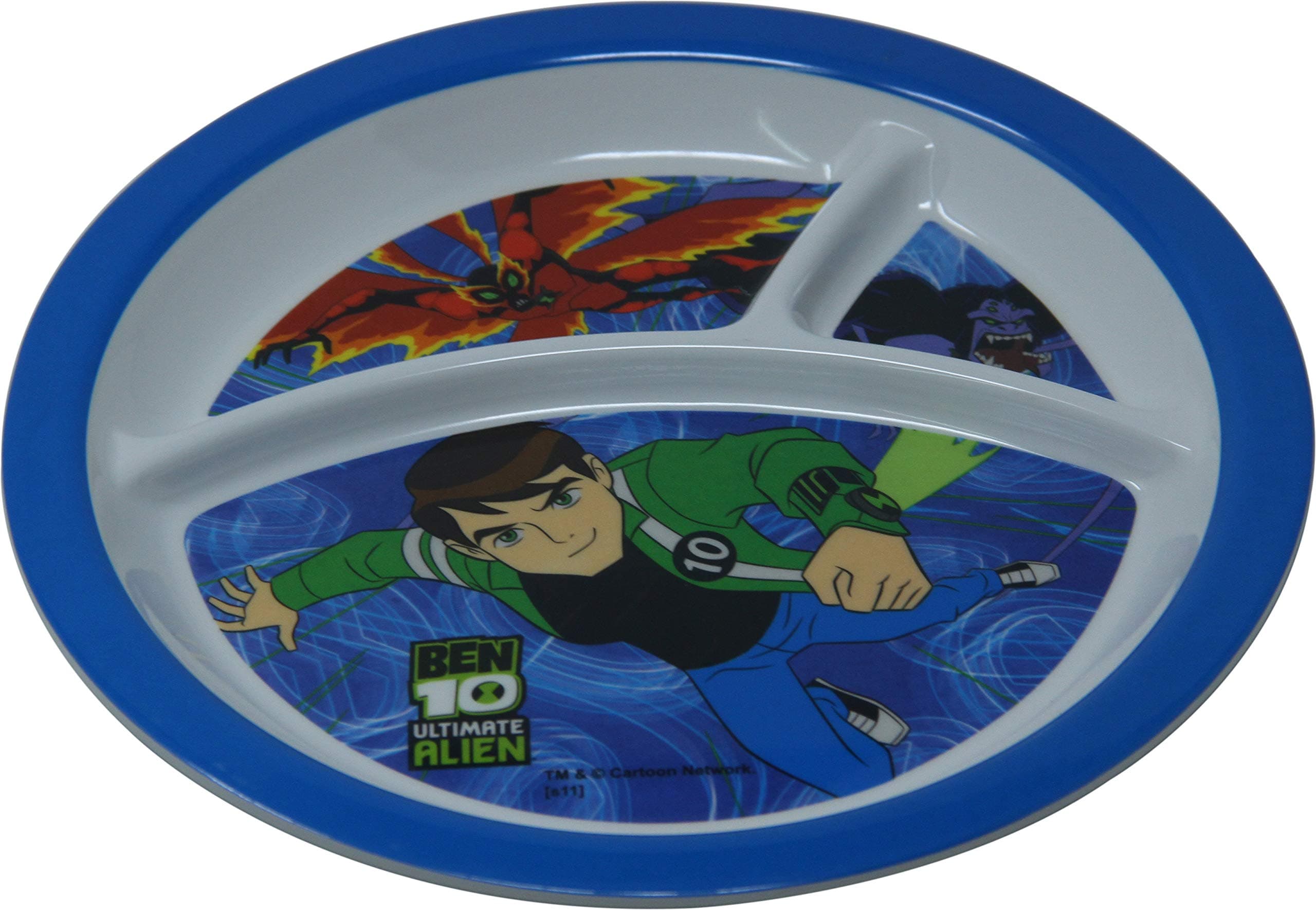 HMI Cartoon Character 3 Section Round Melamine Plate for Kids (Tom & Jerry, 4 Ounce)