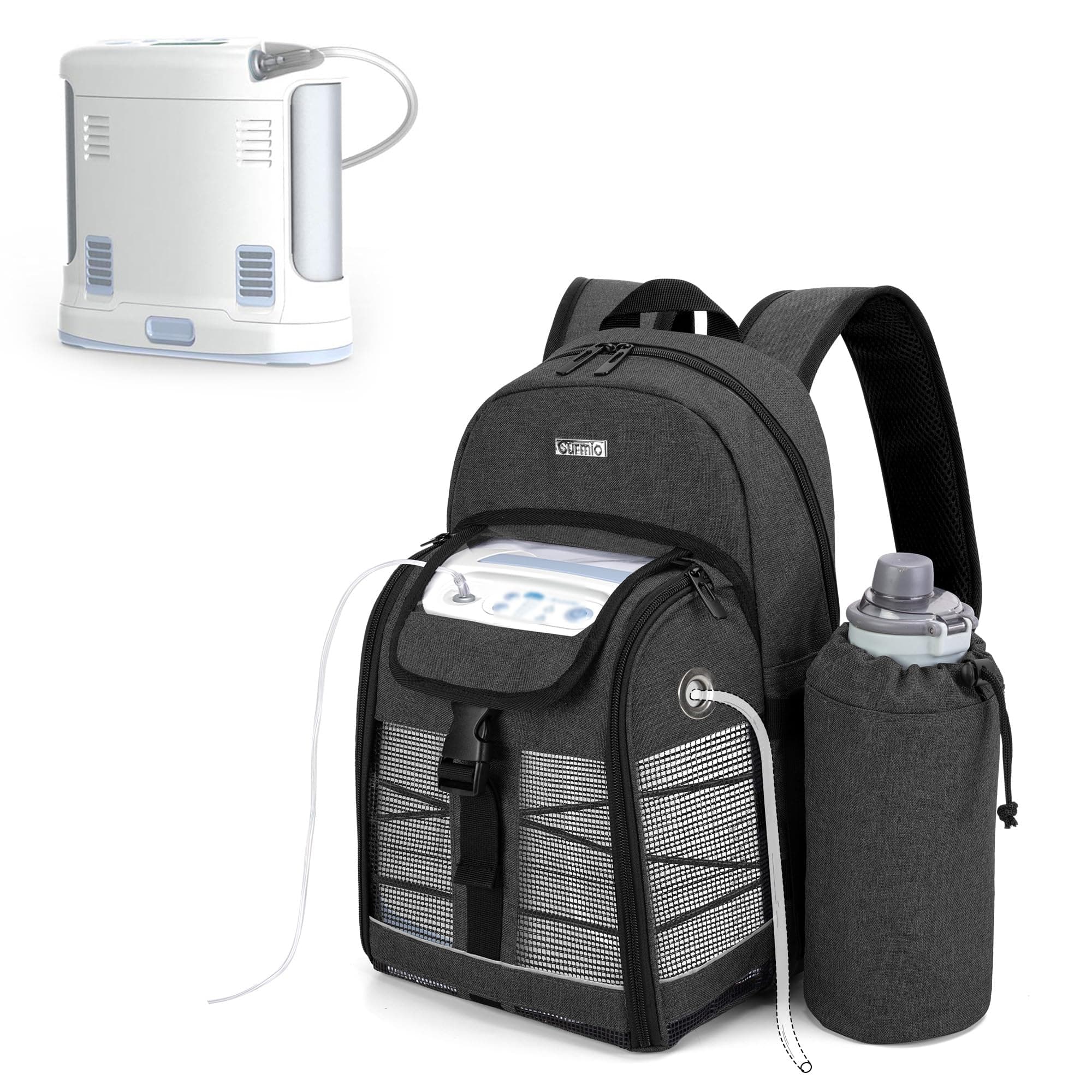 Portable Oxygen Concentrator Backpack, POC Carrying Bag Compatible for Inogen, OxyGo and Caire Units, Bag Only