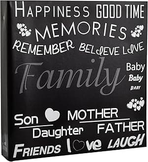 Arpan Jumbo 600 Hold Photos Album Slip In Case Ring Binder 6x4""/ 10x15 cm Photos Album (Memories Black)