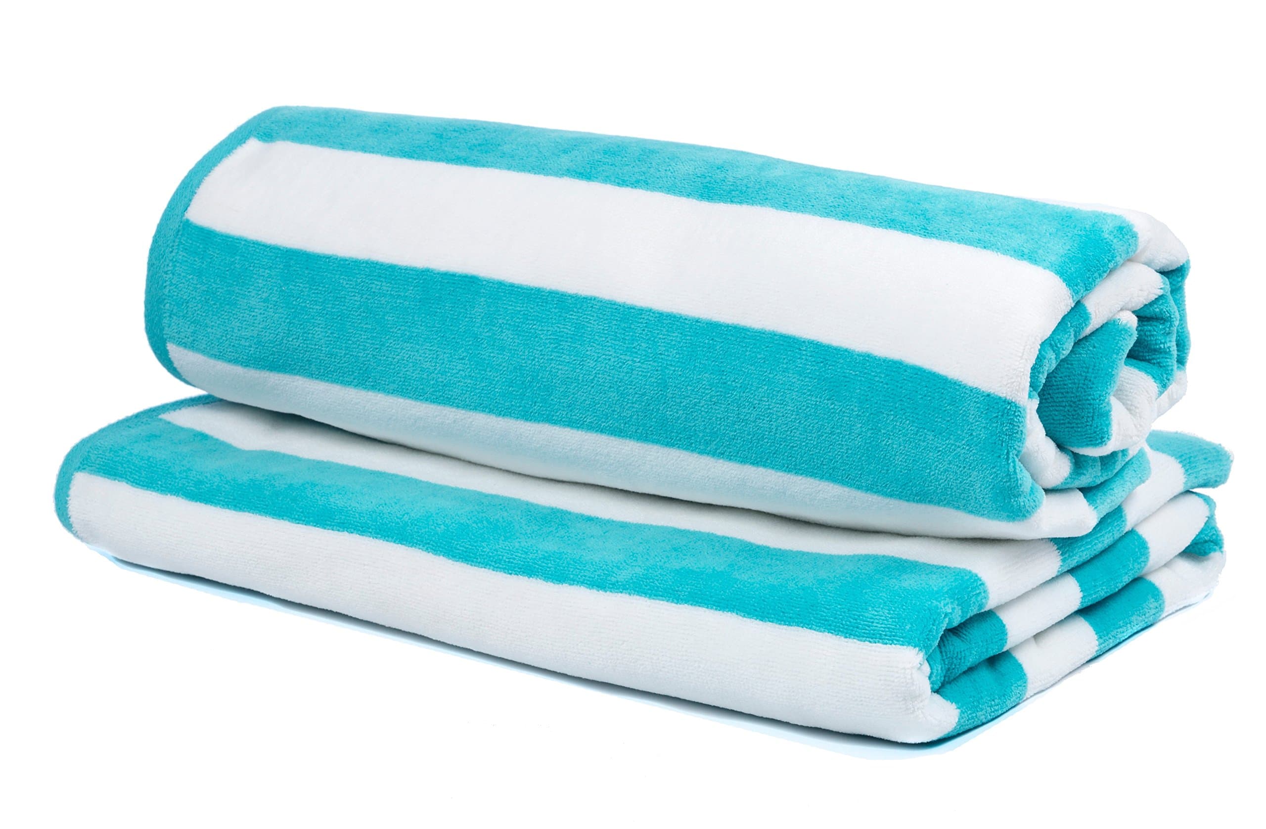 Premium 100% Cotton Extra Large Bath Towels (33" X 70") Natural, Soft and Quick Drying - Set of 2 (Turquoise)