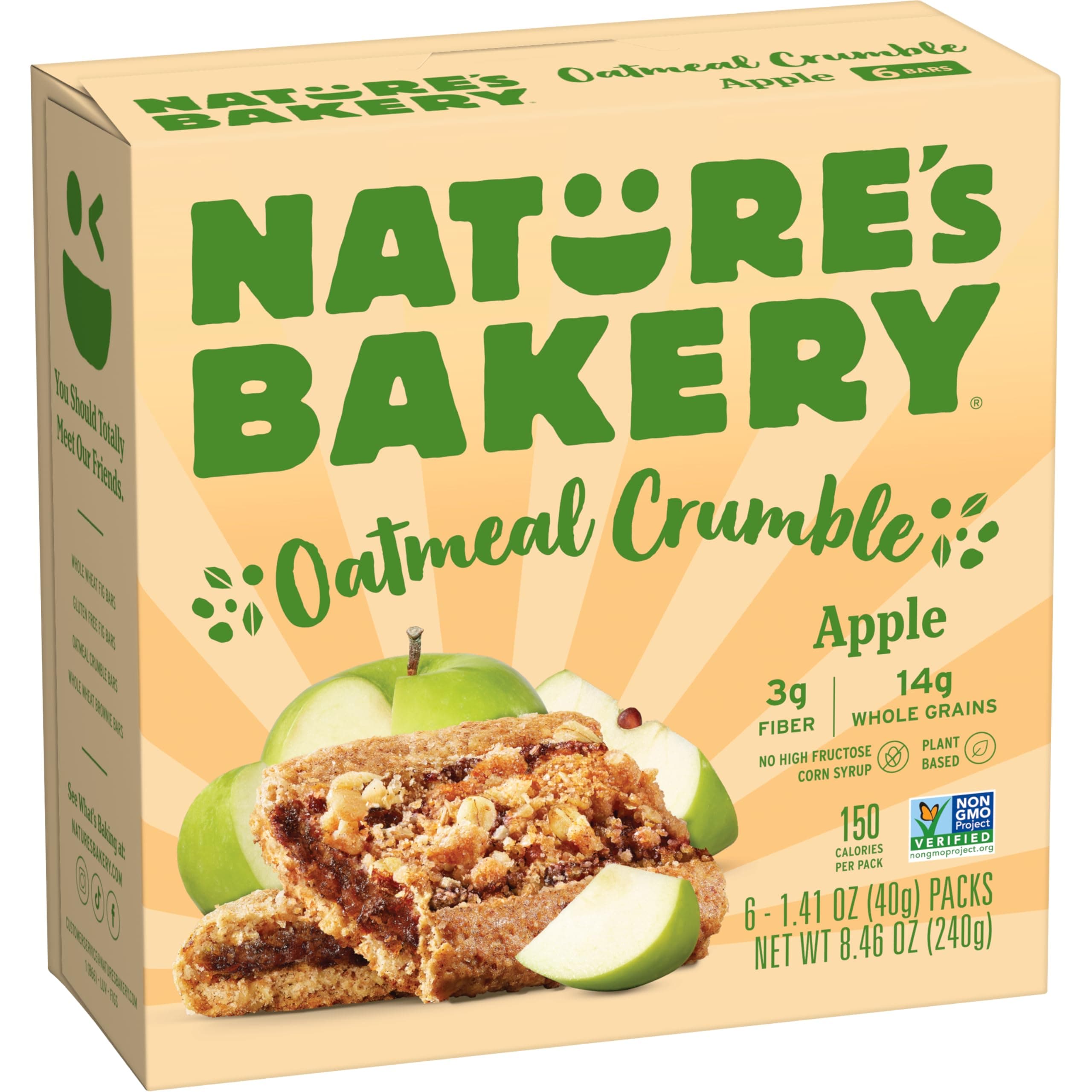 Oatmeal Crumble Apple Bars, 1.41 Oz, 6 Ct