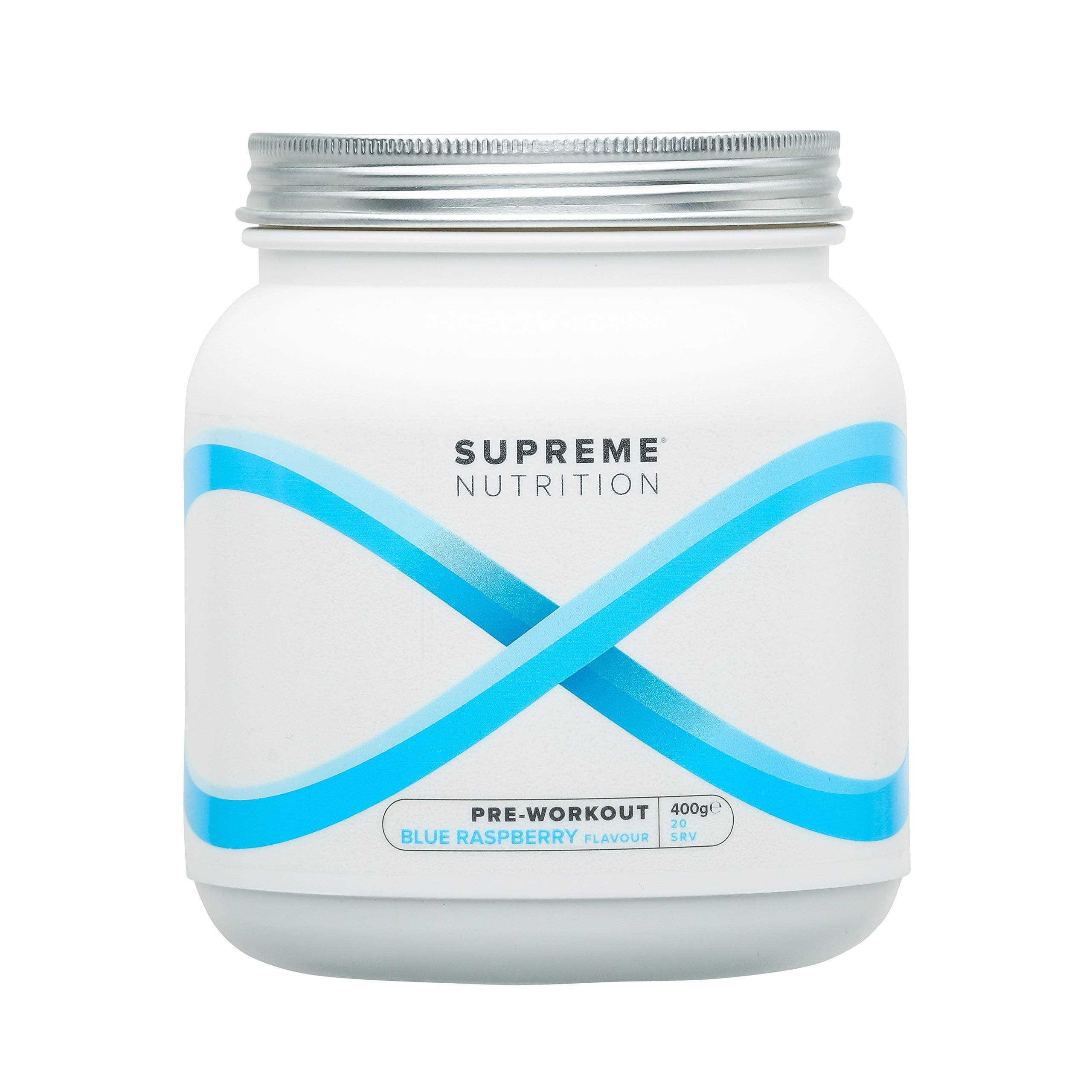 Supreme Nutrition Pre Workout | 400g - 20 Servings | Explosive High Energy Drink | Perfected Blend | High Caffeine | High Performance (Blue Raspberry)