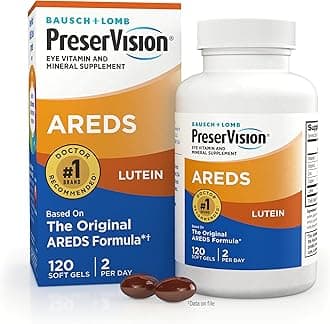 AREDS Lutein Eye Vitamin and Mineral Supplement, Beta-Carotene - Softgels,120 ct
