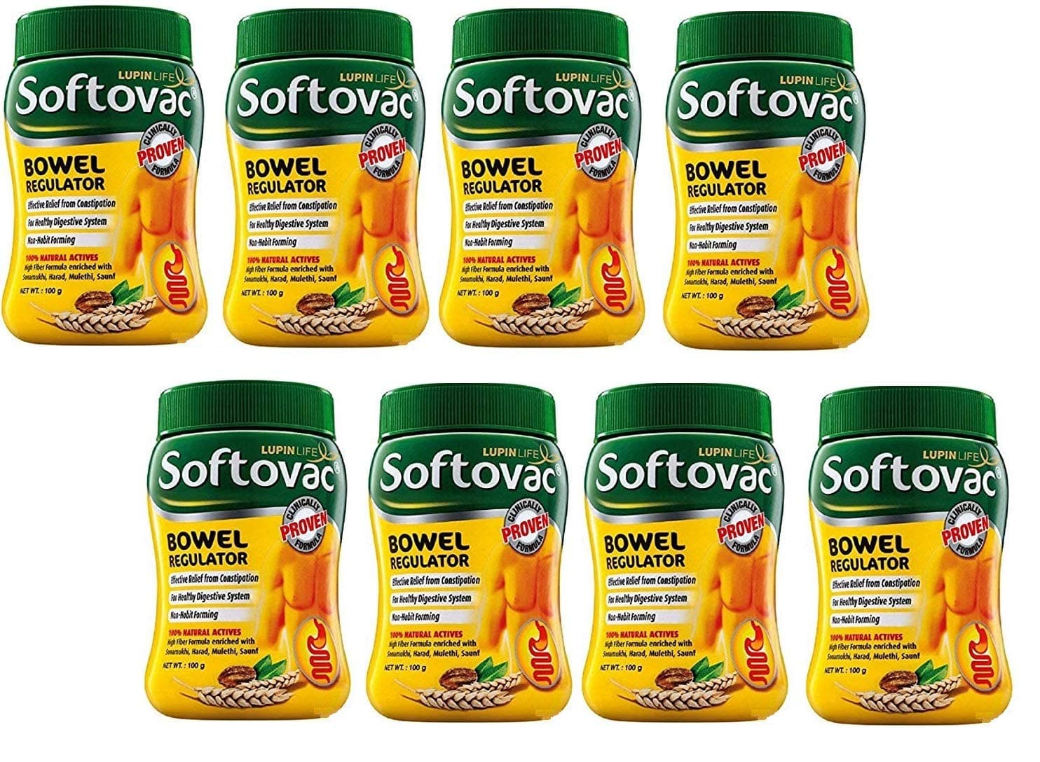 sun wavesSoftovac Bowel Regulator (100g Each Pack)- Pack of 8