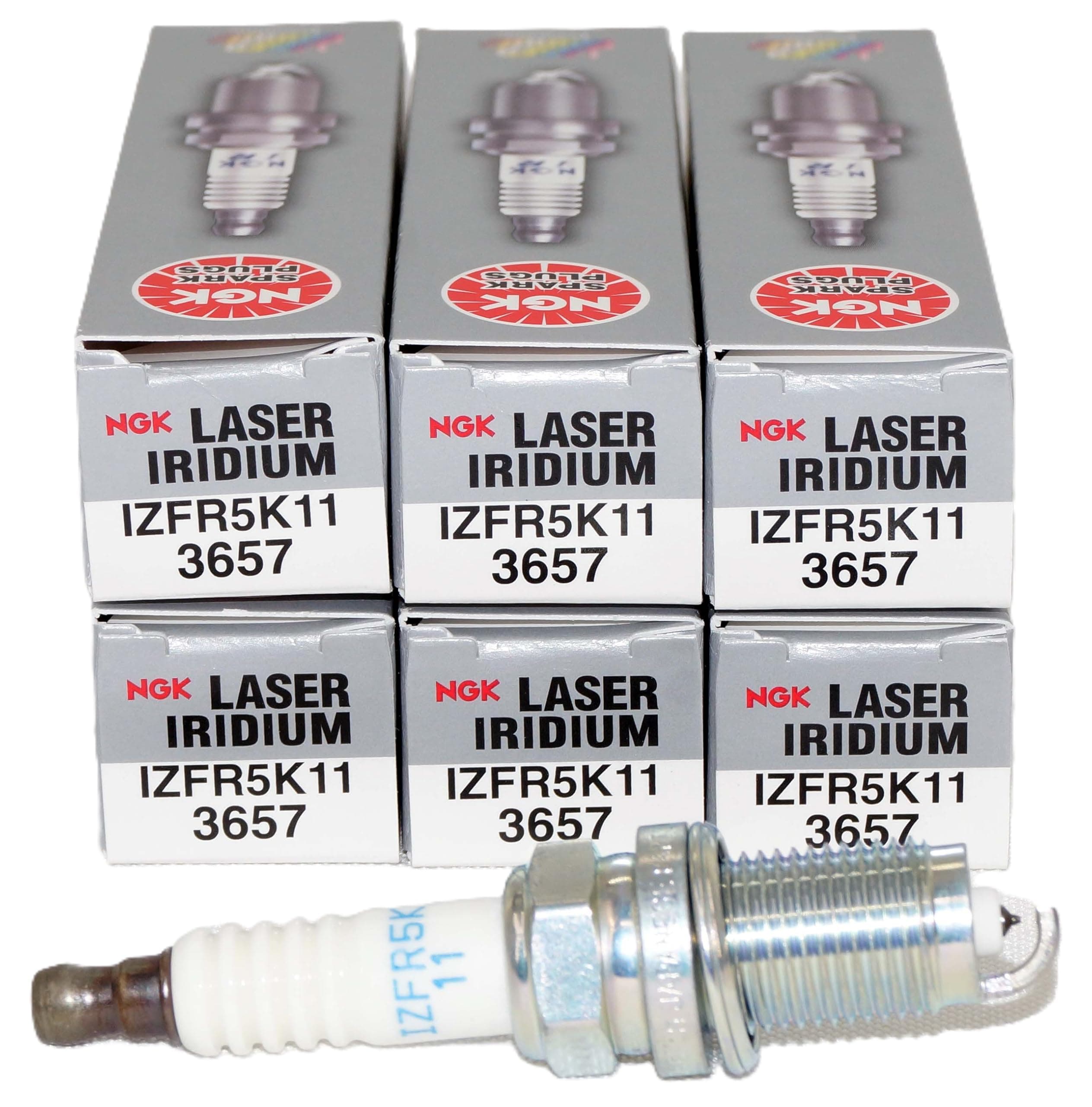3657 Laser Iridium Spark Plug IZFR5K11 (6 Pack)