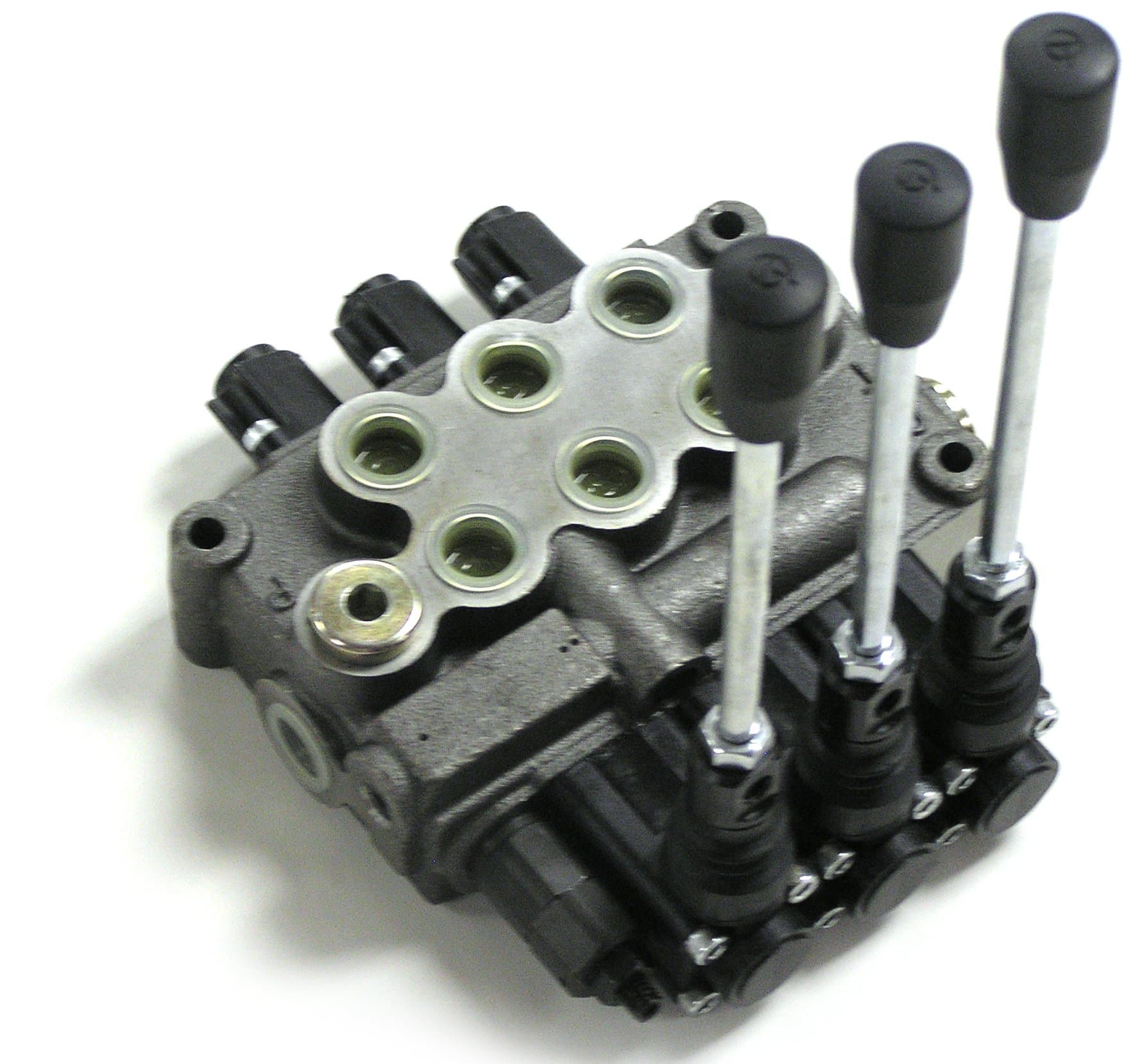 Prince WVS31BBB5C1 Directional Control Valve, Monoblock, Cast Iron, 3 Spool, 4 Ways, 3 Positions, Single Acting Cylinder Spool, Spring Center, Lever Handle, 4000 psi, 14 gpm, #8 SAE