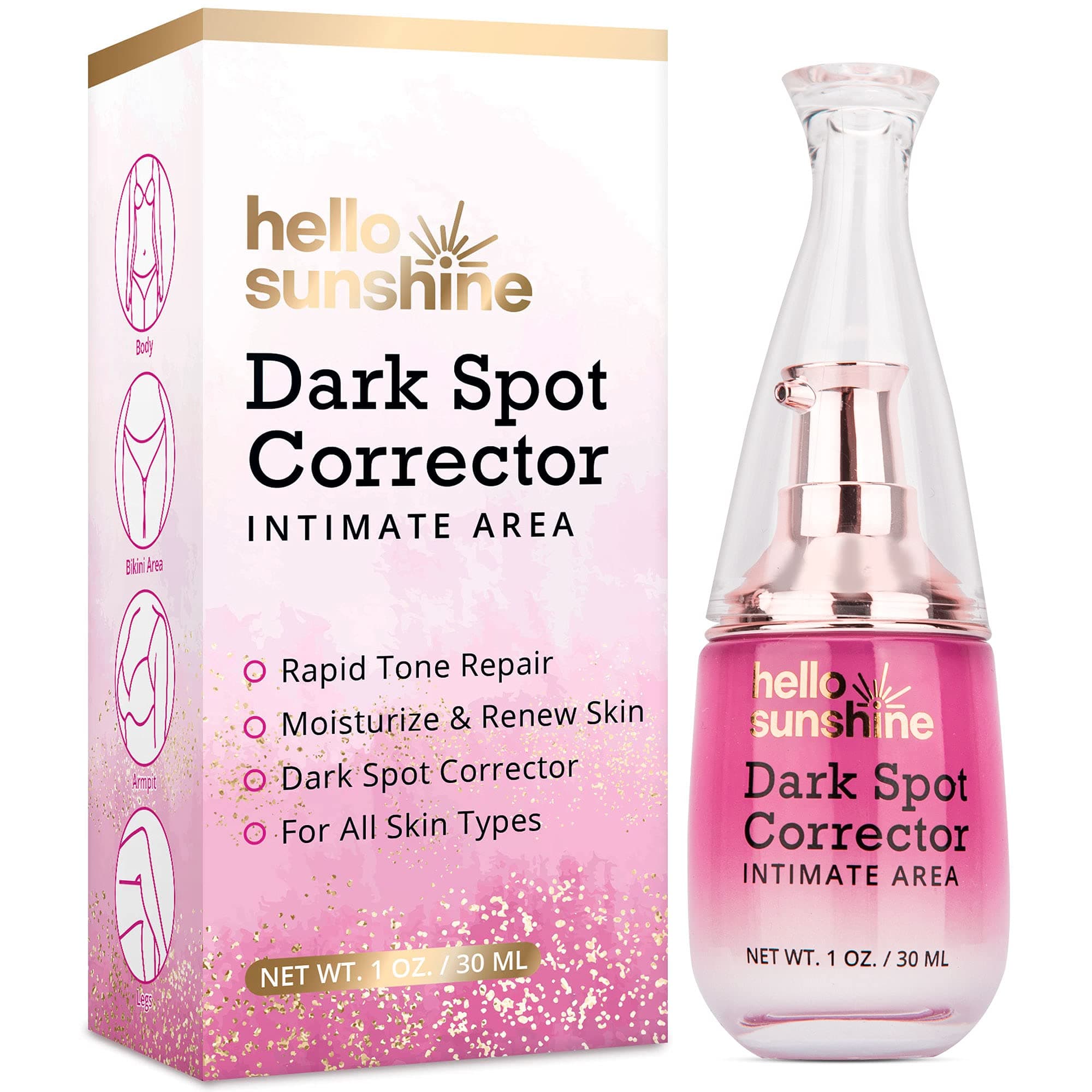 Intimate Area Dark Spot Corrector Cream, Dark Spot Corrector for Face, Body, Bikini and Sensitive Areas - Dark Spot Remоver with Hyaluronic Acid and Mulberry Extract