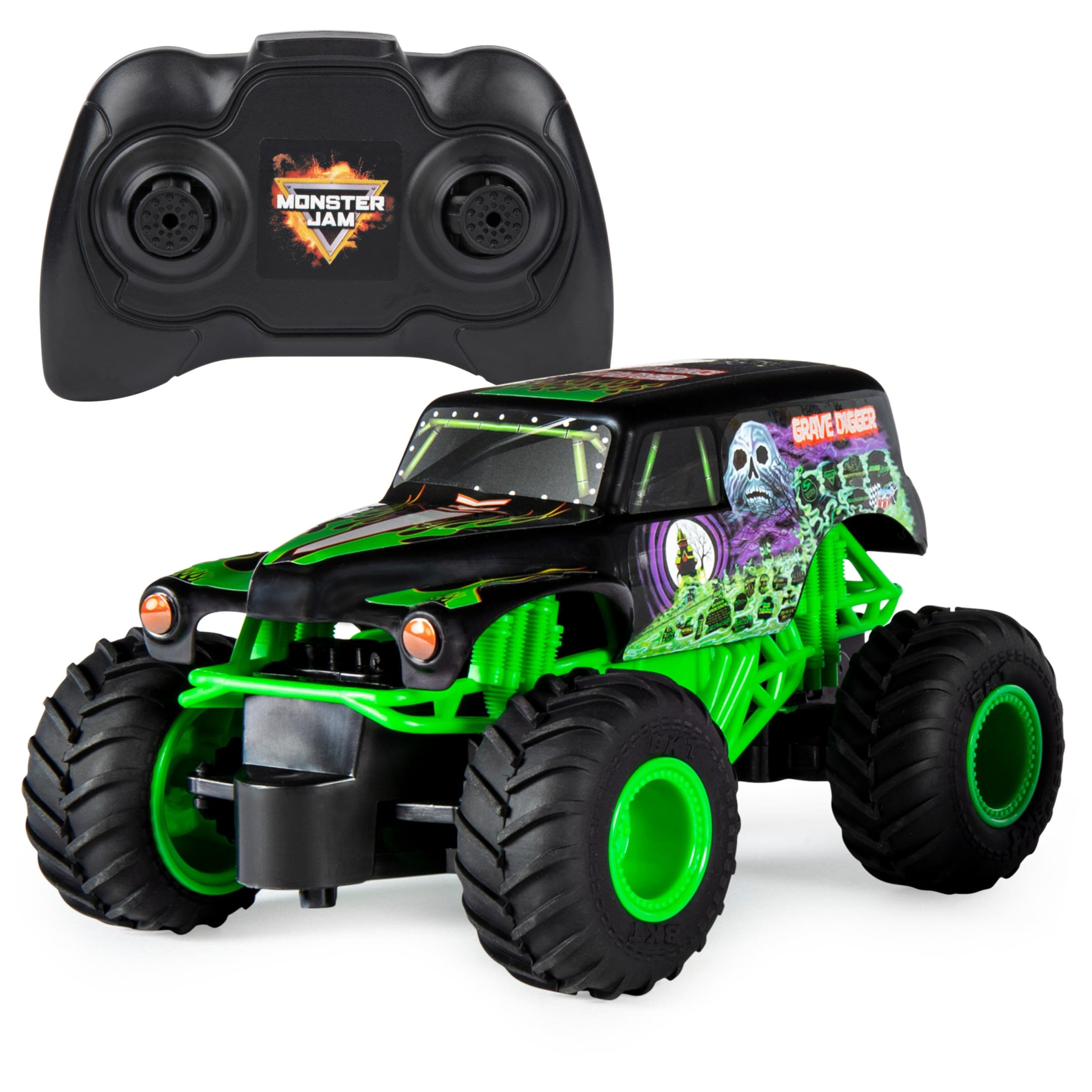 Monster Jam (Grave Digger) - Monster Jam, Official Grave Digger Remote Control Monster Truck, 1:24 Scale, 2.4 GHz, for Ages 4 and Up