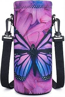 AUPET Water Bottle Carrier,Insulated Neoprene Water bottle Holder Bag Case Pouch Cover 1000ML or 750ML,Adjustable Shoulder Strap, Great for Stainless Steel and Plastic Bottles