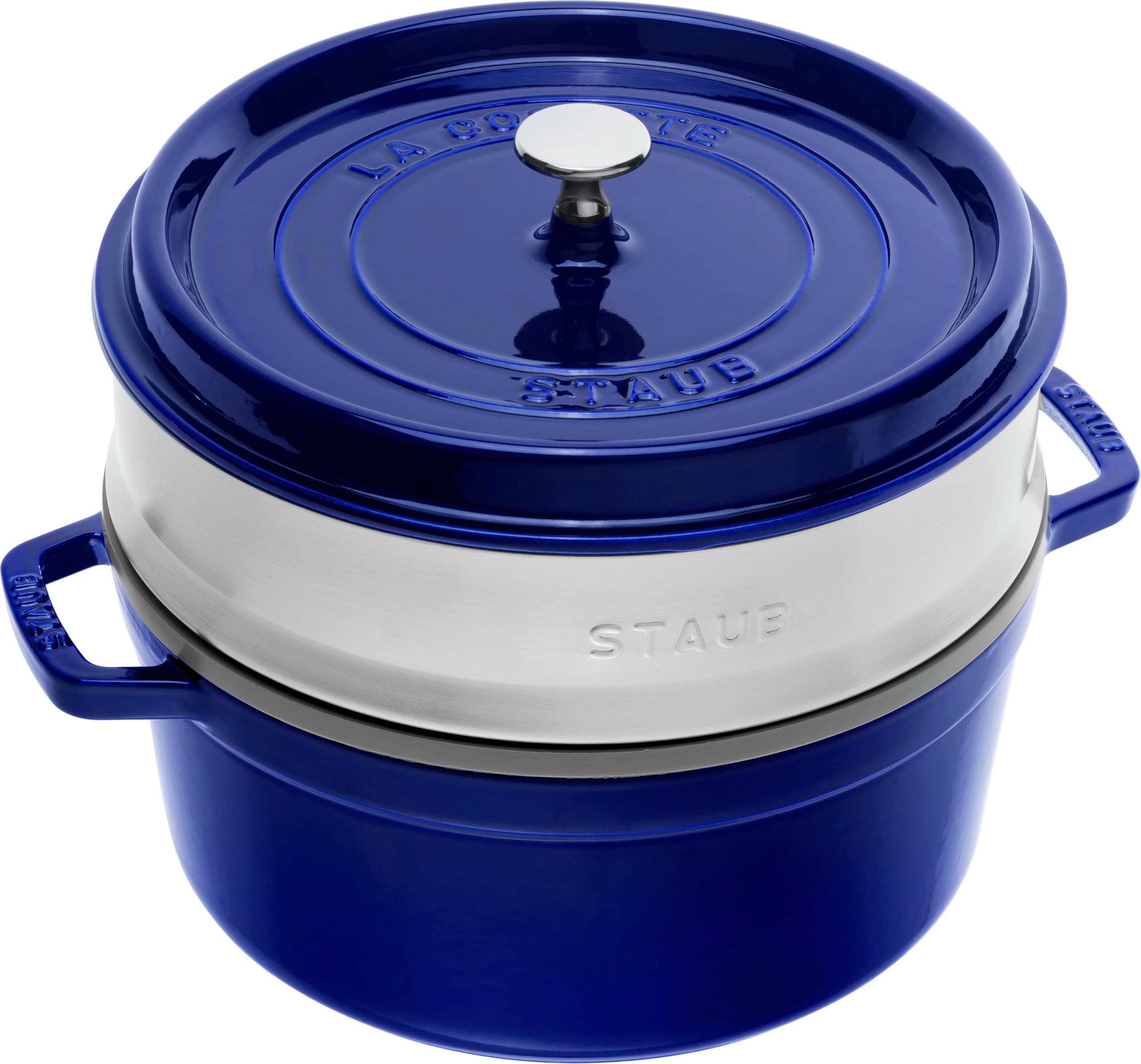 Cocotte with Steamer Round 26cm Dark Blue
