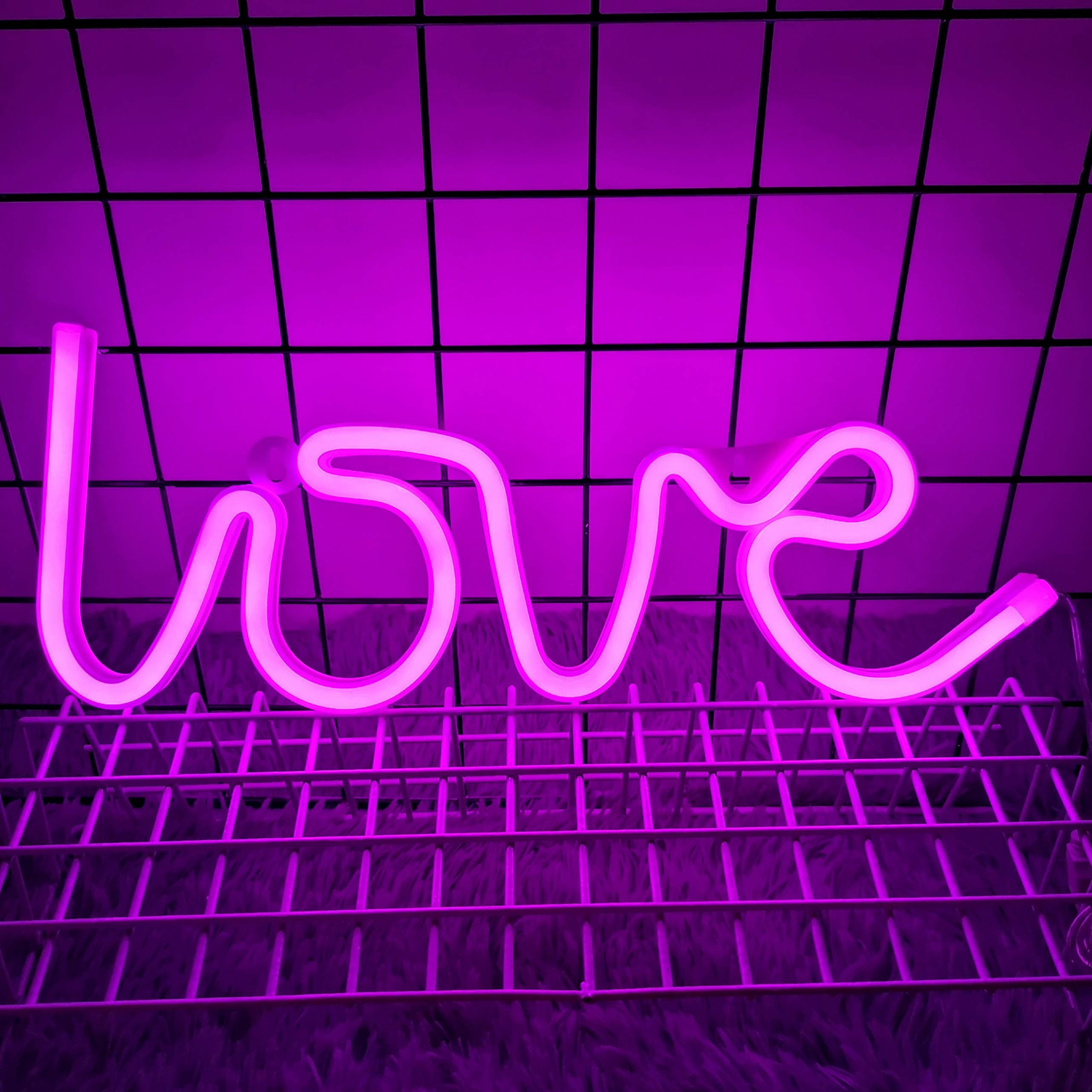 LED Love Shaped Neon Sign, Decorative Night Lights