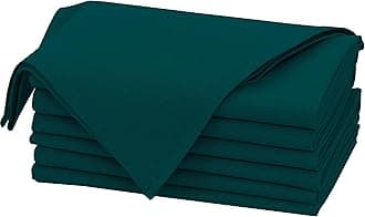 Ruvanti Premium Linen Napkins Set of 6-18x18 Inch, Simple Hem, Reusable Cloth Napkins ‎- Soft, Elegant Dinner Napkins Cloth Washable for Weddings, Parties, Everyday Use - Teal