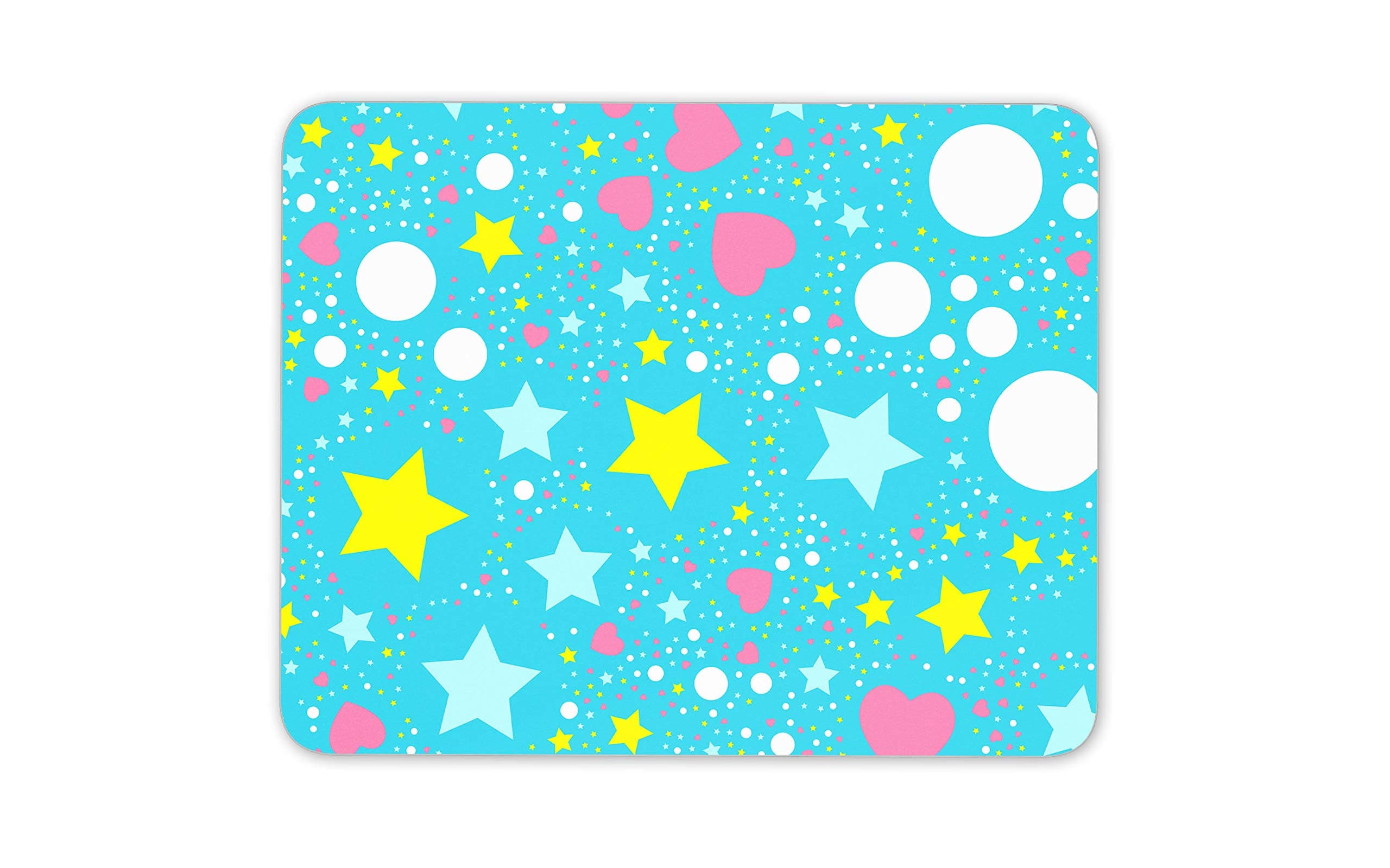 Party Stars Hearts Moons Mouse Mat Pad - Glitter Sparkle Computer #15173