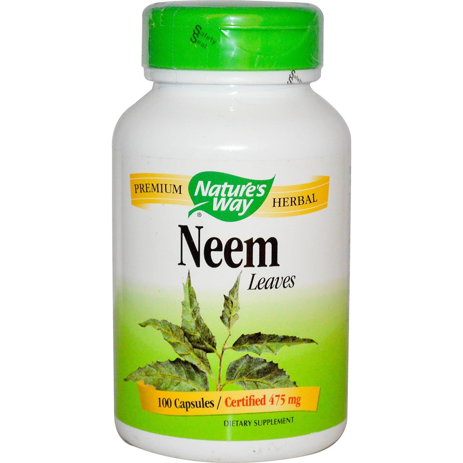 Nature's Way Premium Herbal Neem Leaf 950 mg, 100 Count (Pack of 3)