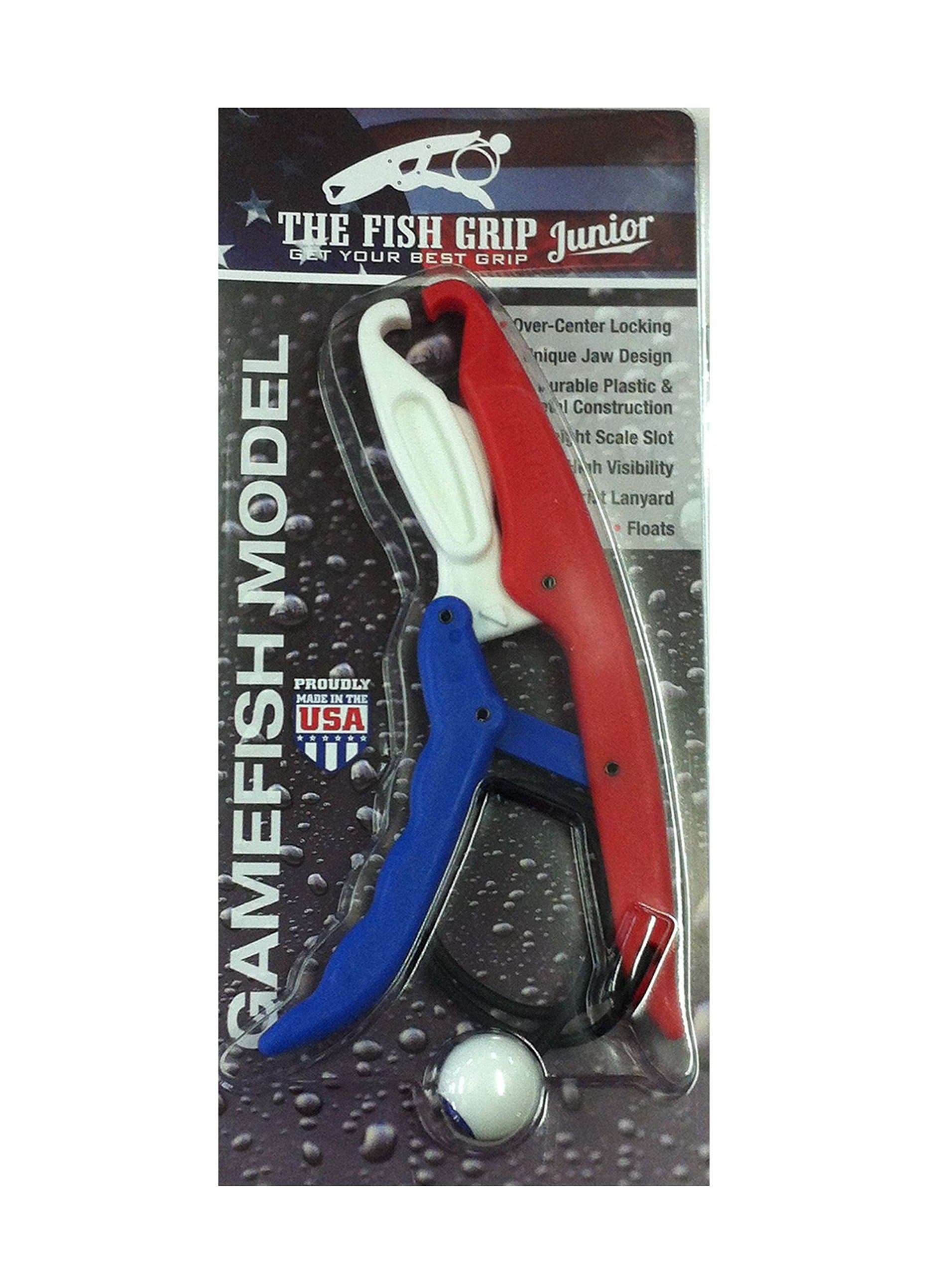 United Plastic 01-3780-AAFG-JR Fish Grip Junior Red,White & Blue Floats, Medium