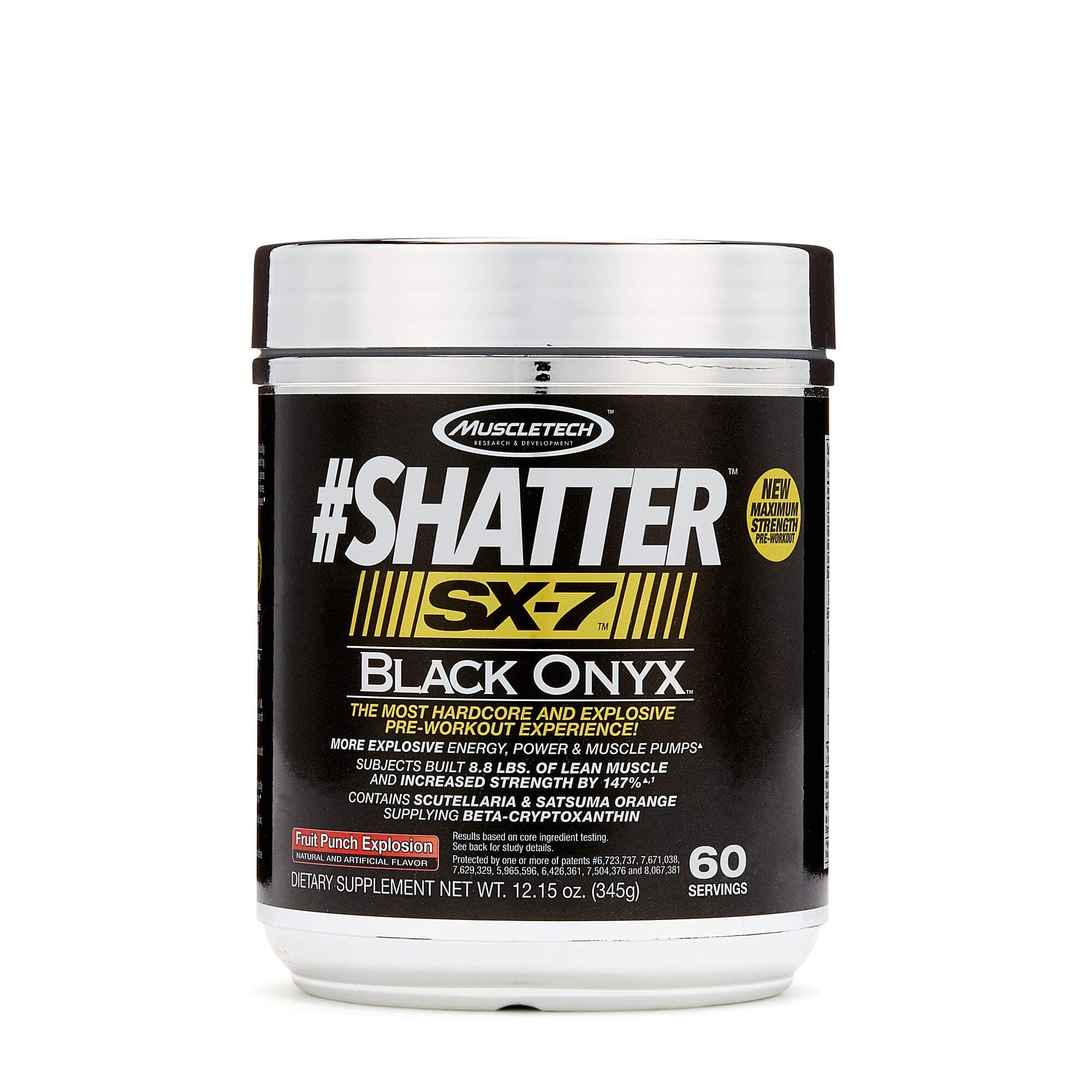 MuscleTech Shatter SX-7 Black Onyx, Fruit Punch Explosion, 60 Servings by Costumesky