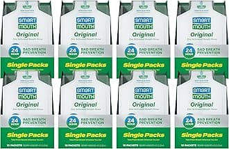 Mouthwash Travel Packets for 24 Hours of Fresh Breath Guaranteed, 8 Boxes, 10 packs each