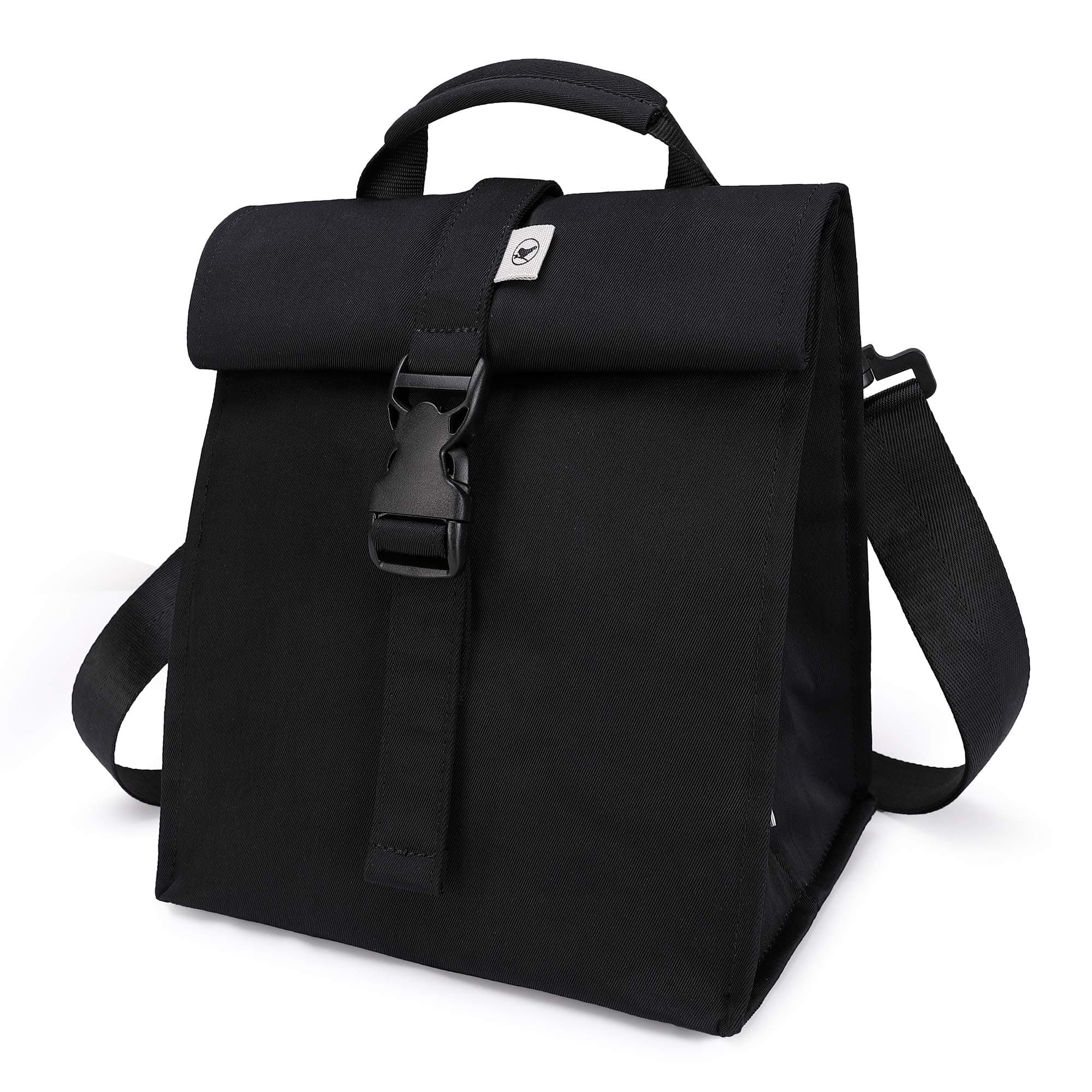 Sunny Bird Rolltop Lunch Bag Black