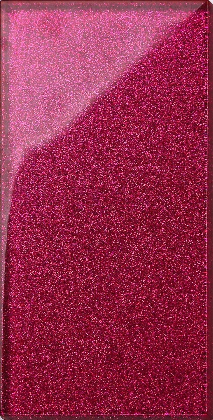 75mm x 150mm Pink Glitter Subway Tile (MT0112)