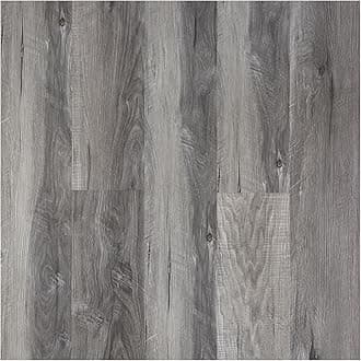 Vinyl Flooring - Lino Flooring,Peel and Stick Floor Tiles Self Adhesive Vinyl Flooring,2.0mm 10cm×15cm 1 Piece Enviornmentally Friendly for Kitchen Bathroom Office (Grey Sample)