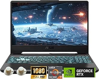 ASUS TUF A15 Gaming Laptop, AMD Ryzen 7 7435HS Processor, NVIDIA GeForce RTX 3050, 15.6 inch Full HD Display, 64GB DDR5 RAM, 1TB SSD, Backlit Keyboard, Windows 11 Home, Wi-Fi, Alpacatec Accessory