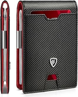Mens Slim Wallet with Money Clip RFID Blocking Bifold Credit Card Holder for Men with Gift Box