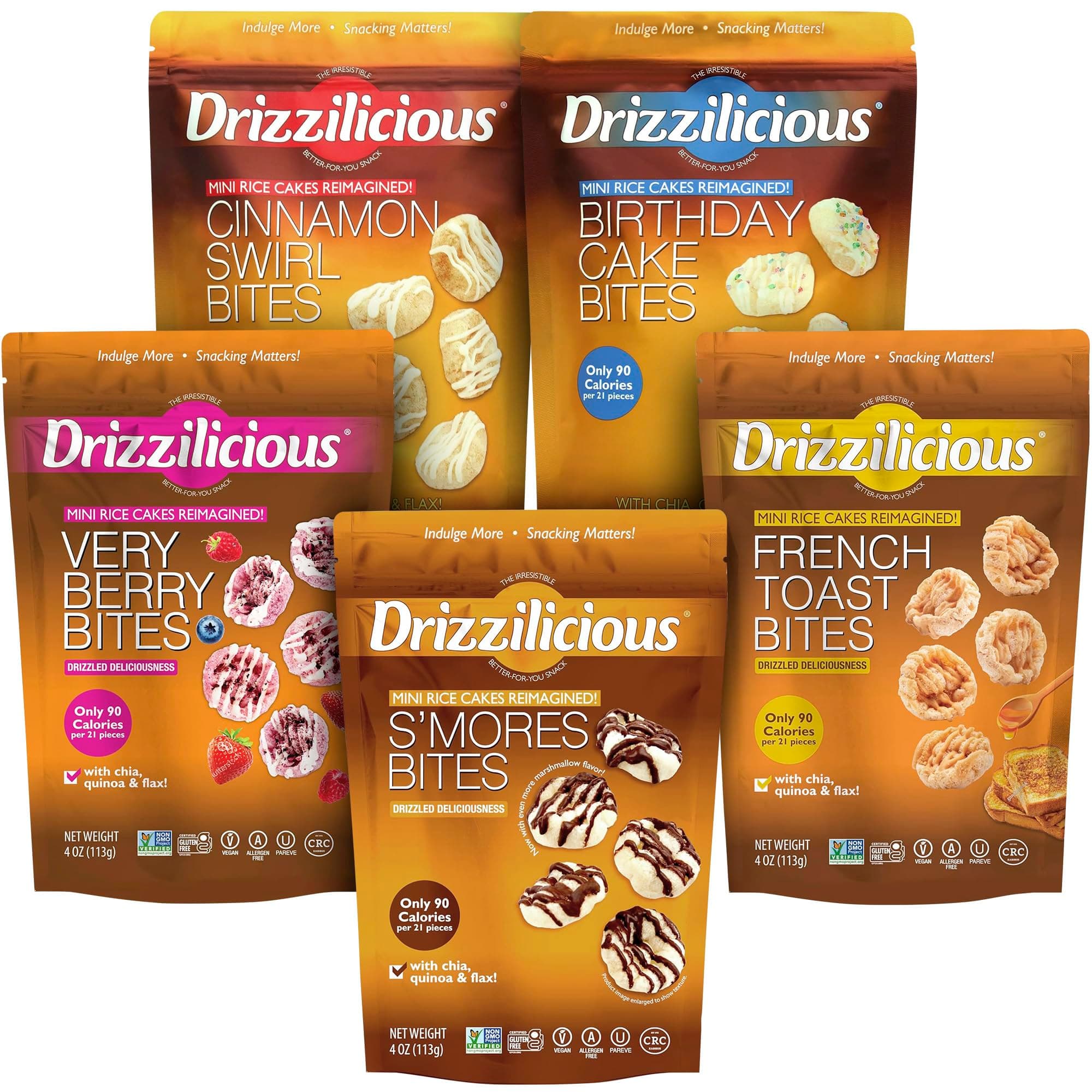 Drizzilicious Mini Rice Cake Bites Variety Pack