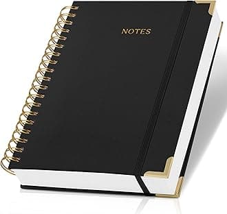 Aesthetic Thick Spiral Notebook Journal For Women in B5 Format - Stylish Linen Hardcover College Ruled Note Book w 300 Lined Pages - Cute Supplies For Bible Study & Staying Organized at Work or School