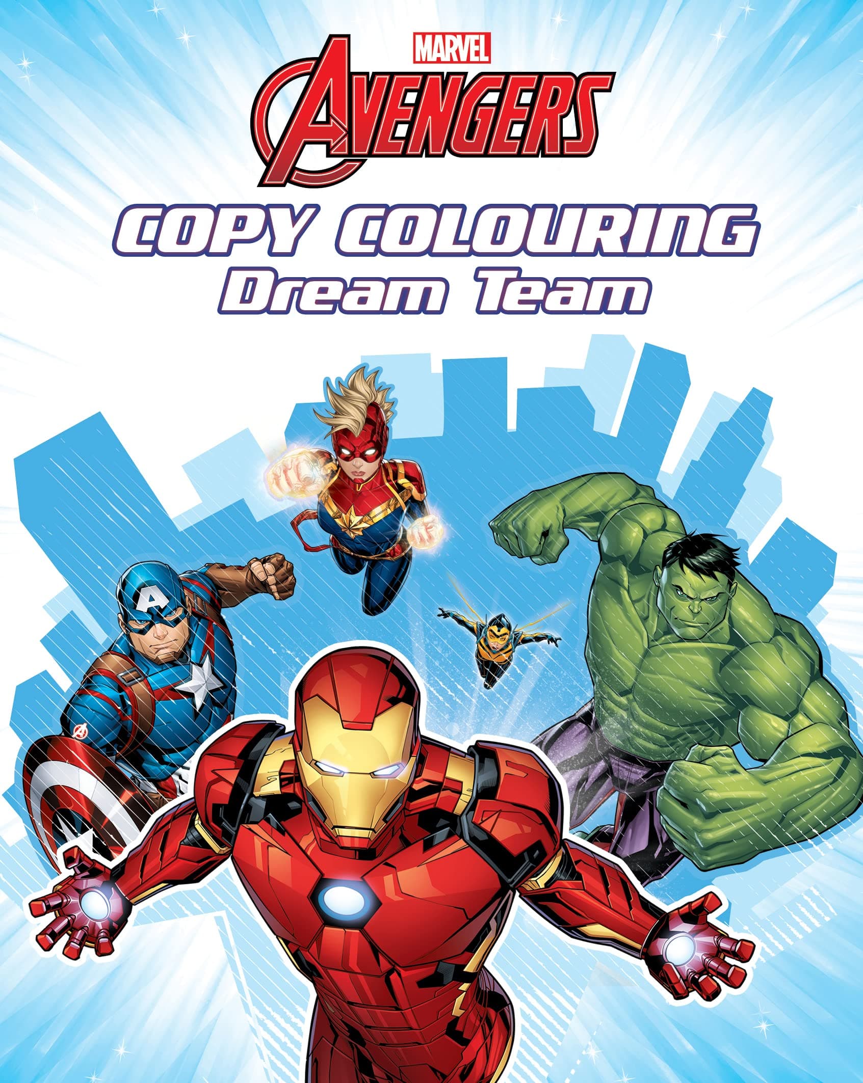 Marvel Avengers: Copy Colouring Dream Team| 24 Pages | Coloring Book for Kids (Ages 4-6)