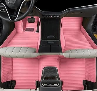 Custom car Floor mat is Compatible for Mercedes-Benz，to All Models for Benz (2000-2025) C260/C200/S500/ A260/ B200，Luxurious ‌All-Weather car Floor MATS. (Pink-)