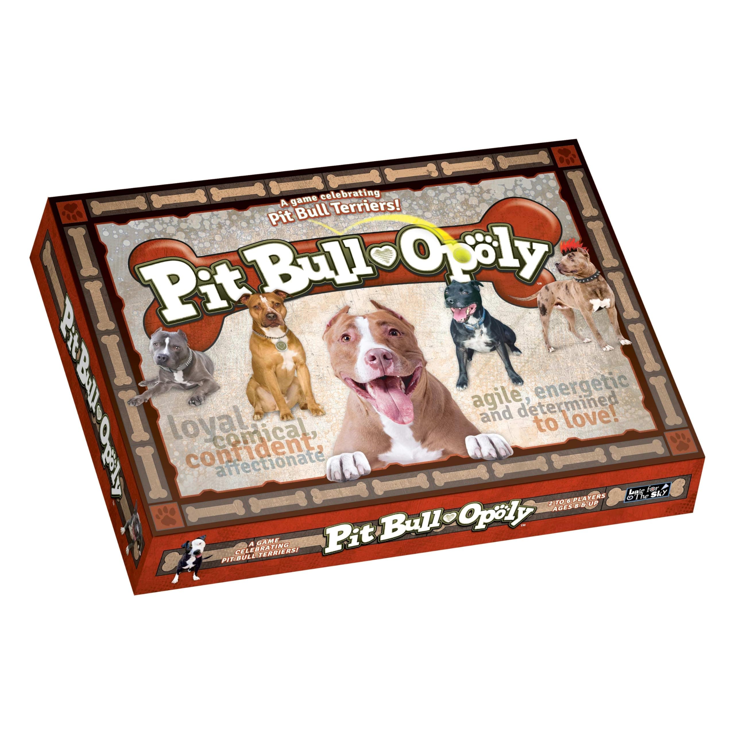 Late for the Sky Pit Bull-Opoly Board Game for 2-6 Players, Ages 8+